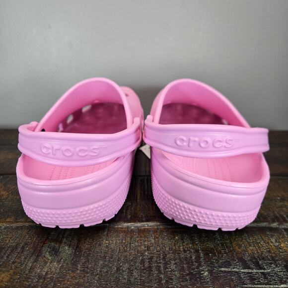 NEW Crocs Classic Slip On Clogs Mens Size 9 Sandals Water Friendly Tweed Pink - Picture 4 of 13